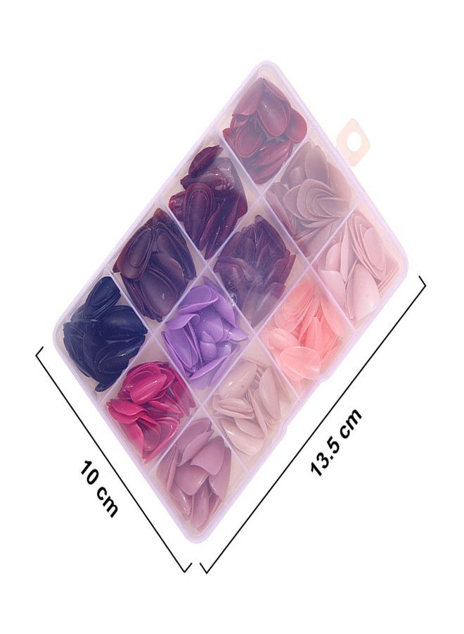 TOGZOM 12Packs 360Pcs Almond Nail Tips Short Almond Press on Nails Solid Color False Nail Tips Glossy Acrylic Fake Nails Press on Pure Nail Art for Women Girls Daily Wear Manicure 15 Size - 12 Colors - Image 5